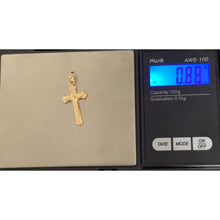 Load image into Gallery viewer, 18K Gold Pendant Cross Jesus Christ 0.88 grams - Rafant
