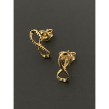 Load image into Gallery viewer, 18K Gold Earrings Stud Infinity 1.47 grams - Rafant
