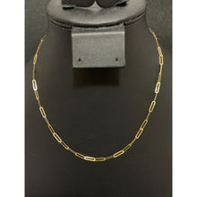 Load image into Gallery viewer, 18K Yellow Gold Necklace Chain Paperclips 15.75 inches plus 1 inch - Rafant
