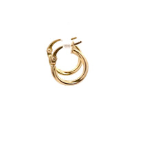 Load image into Gallery viewer, 18K Gold Earrings Hoops Tiny 0.79 grams - Rafant
