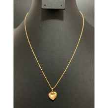 Load image into Gallery viewer, 18K Gold Necklace Chain 18 inches with Half Heart Pendant 1.42 grams - Rafant
