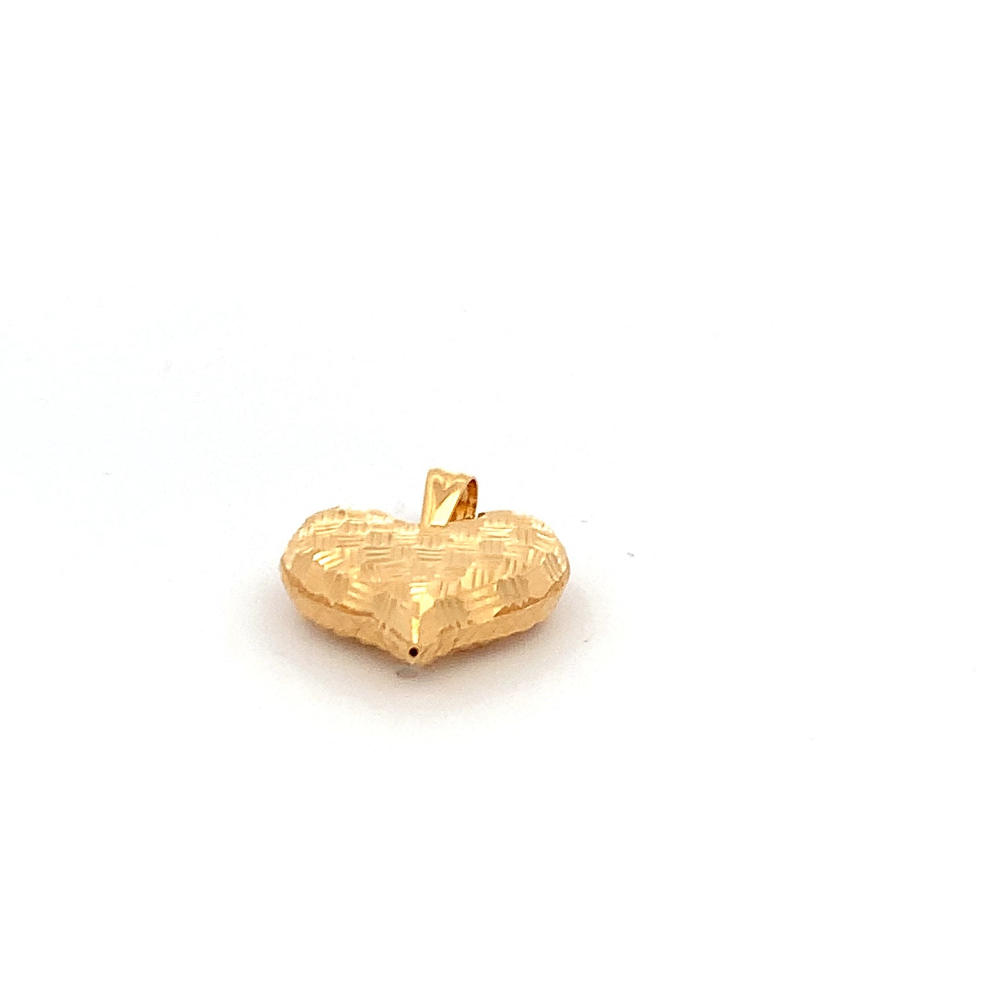 18K Yellow Gold Pendant Heart Puffed 1.67 grams with defects - Rafant