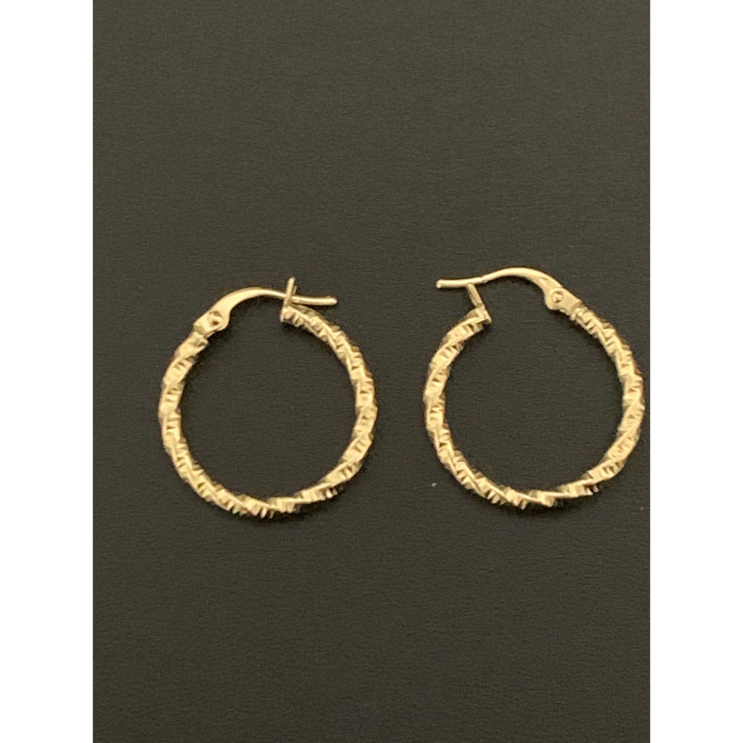 18K Gold Earrings Hoops Loops 1.19 grams Small - Rafant