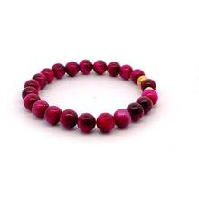 Load image into Gallery viewer, 24K Gold Lucky Charm Money Ball Bracelet Gemstones Tiger&#39;s Eye 8mm - Rafant
