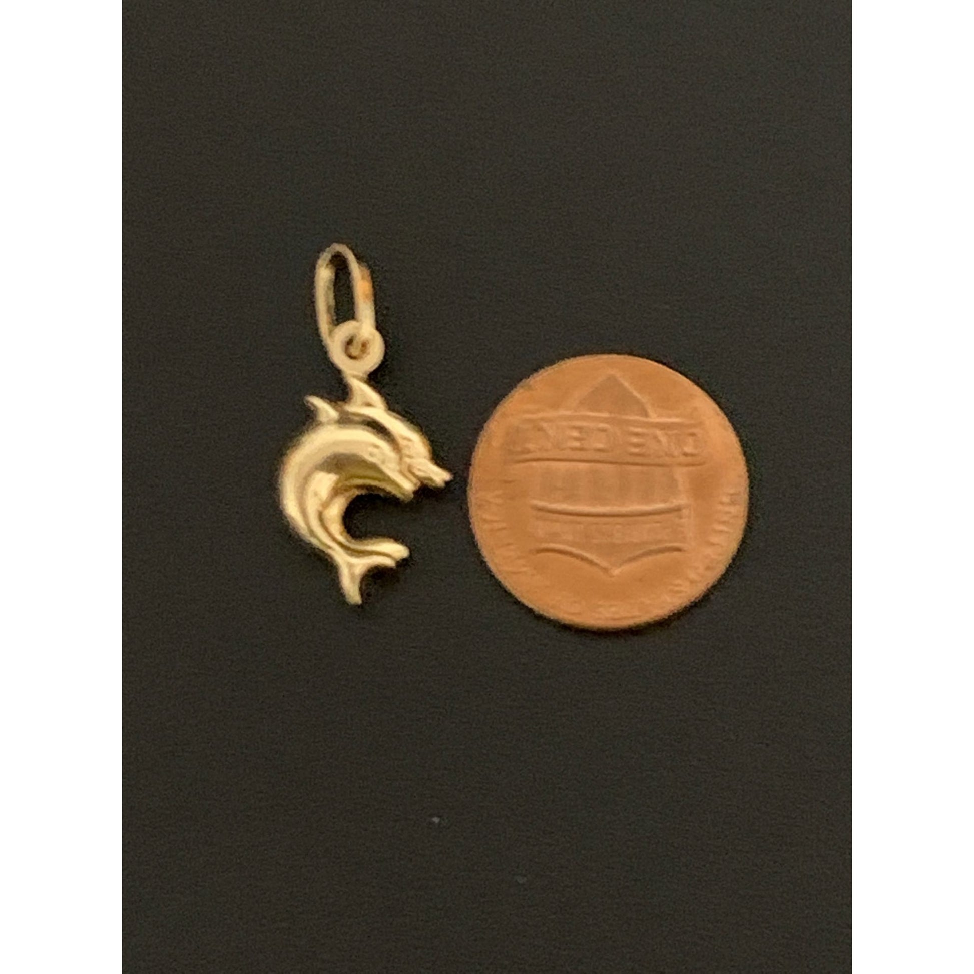 18K Gold Pendant Dolphin 1.28 grams - Rafant