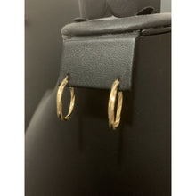 Load image into Gallery viewer, 18K Gold Earrings Hoops Loops Twisted Small 1.11 grams - Rafant
