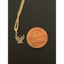 Load image into Gallery viewer, 18K Gold Necklace Chain 18&quot; with Angel Pendant 1.45 grams - Rafant
