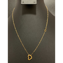 Load image into Gallery viewer, 18K Gold Necklace Chain Heart 17.75 inches 1.21 grams - Rafant
