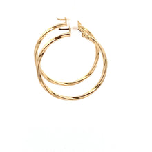 Load image into Gallery viewer, 18K Yellow Gold Earrings Hoops Spiral 1.46 grams - Rafant
