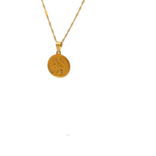 Load image into Gallery viewer, 18K Gold Necklace Chain 18&quot; Pendant Mother Mary Jesus Religious 1.33 grams - Rafant
