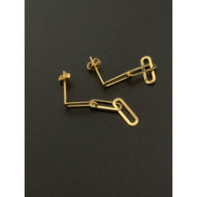 Load image into Gallery viewer, 18K Gold Earrings Paperclip Post 0.70 grams - Rafant
