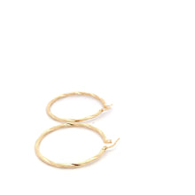 Load image into Gallery viewer, 18K Yellow Gold Earrings Spiral Hoops Large 1.74 grams - Rafant
