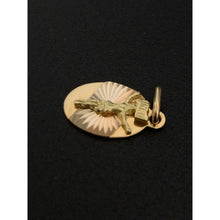 Load image into Gallery viewer, 18K Gold Pendant Oval Jesus Christ White Yellow Rose Gold 1.73 grams with Defects - Rafant
