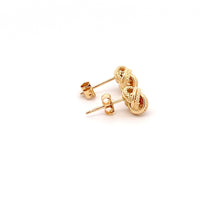 Load image into Gallery viewer, 18K Gold Earrings Stud Knot Small 1.25 grams - Rafant
