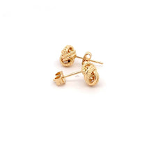 Load image into Gallery viewer, 18K Gold Earrings Stud Knot Small 1.25 grams - Rafant
