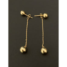 Load image into Gallery viewer, 18K Gold Earrings Dangling Polished Balls 2.18grams - Rafant
