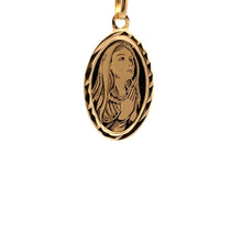 Load image into Gallery viewer, 18K Gold Pendant Oval Mother Mary Religious 1.16 grams - Rafant
