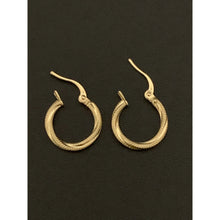 Load image into Gallery viewer, 18K Gold Earrings Hoops Loops Spiral 0.91 grams - Rafant
