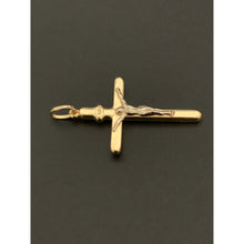 Load image into Gallery viewer, 18K Gold Pendant Jesus Christ Cross White Yellow Gold 2.08 grams - Rafant
