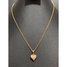 Load image into Gallery viewer, 18K Gold Necklace Chain 17.5 inches with Puffed Heart Pendant 2.07 grams - Rafant
