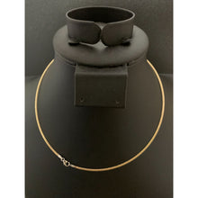 Load image into Gallery viewer, 18K Gold Necklace Omega Flexible White Yellow Gold Two Tone 16 inches 2.43 grams - Rafant
