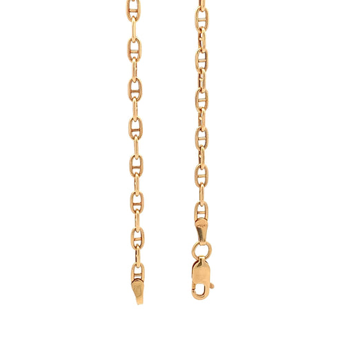 18K Yellow Gold Bracelet Mariner 2.73 grams 7.5 inches - Rafant