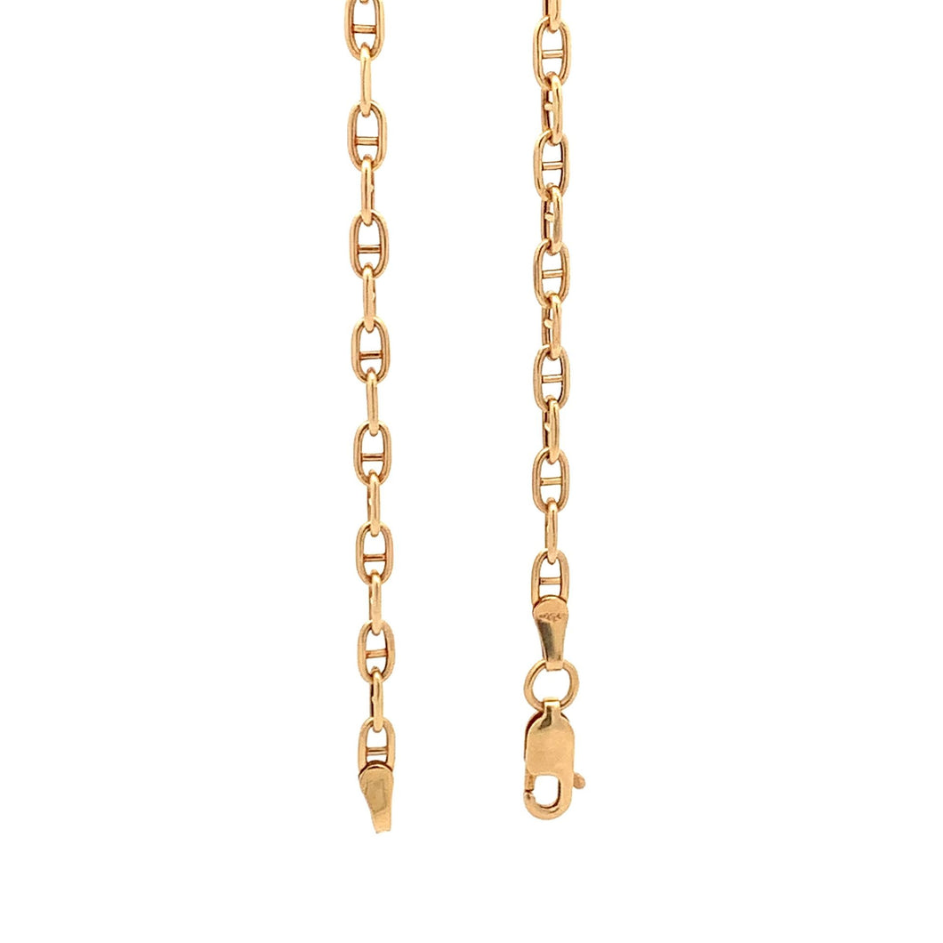 18K Yellow Gold Bracelet Mariner 2.73 grams 7.5 inches - Rafant