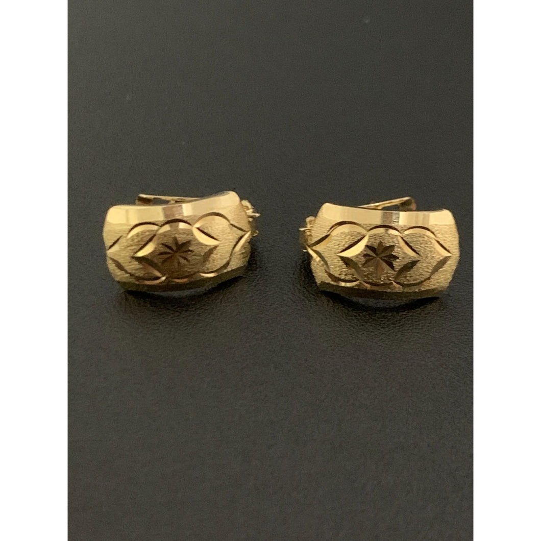 18K Gold Earrings French Clips 1.12 grams - Rafant