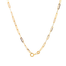 Load image into Gallery viewer, 18K Yellow Gold Necklace Chain Paperclip 18 inches 0.95 grams - Rafant
