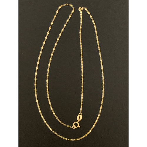 18K Gold Necklace Chain Only 17.75 inches Lightweight Dainty Delicate 1.08 grams - Rafant
