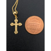 Load image into Gallery viewer, 18K Gold Necklace Chain 20 inches with Cross Pendant 1.73grams - Rafant
