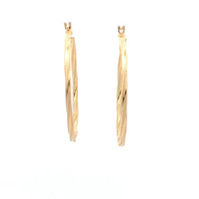Load image into Gallery viewer, 18K Yellow Gold Earrings Hoops Spiral Large 1.75 grams - Rafant
