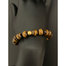 Load image into Gallery viewer, 24K Gold Money Bag Lucky Charm Bracelet Tiger Eye Gemstones - Rafant
