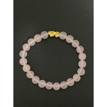 Load image into Gallery viewer, 24K Gold Piyao Pixiu Lucky Charm Bracelet Rose Quartz Gemstones - Rafant

