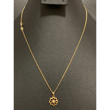 Load image into Gallery viewer, 18K Gold Necklace Chain 17.75 inches with Flower Pendant 1.66 grams - Rafant
