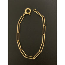 Load image into Gallery viewer, 18K Gold Bracelet Paperclip Size 7.5 inches 2.42 grams - Rafant
