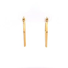 Load image into Gallery viewer, 18K Yellow Gold Earrings Hoops Triangle - Rafant
