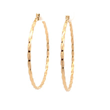 Load image into Gallery viewer, 18K Yellow Gold Earrings Hoops Spiral Extra Large 1.87 grams - Rafant
