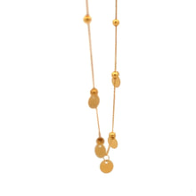 Load image into Gallery viewer, 18K Gold Necklace Chain  17.5 inches Discs Bead Charms 0.85 grams - Rafant
