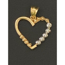 Load image into Gallery viewer, 18K Gold Pendant Heart Two Tone White Yellow Gold 1.18 grams - Rafant
