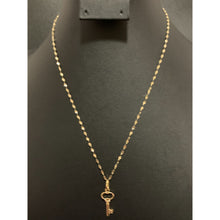 Load image into Gallery viewer, 18K Saudi Gold Necklace  Chain 17.75 inches with Key Pendant - Rafant
