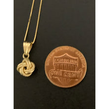 Load image into Gallery viewer, 18K Gold Necklace Chain Box 15.75&quot; with Knot Pendant 1.46 grams - Rafant
