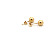 Load image into Gallery viewer, 18K Gold Earrings Stud Balls Polished 0.86 grams - Rafant
