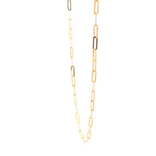 Load image into Gallery viewer, 18K Yellow Gold Necklace Chain Paperclip 18 inches 0.95 grams - Rafant
