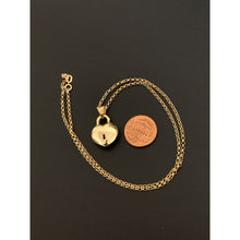 Load image into Gallery viewer, 18K Gold Necklace Rolo Chain 17.5 inches Puffed Heart Pendant 3.07 grams - Rafant
