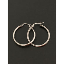 Load image into Gallery viewer, 18K White Gold Earrings Hoops Loops - Rafant
