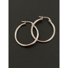 Load image into Gallery viewer, 18K White Gold Earrings Hoops Loops - Rafant
