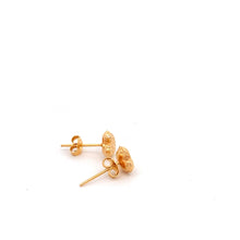 Load image into Gallery viewer, 18K Yellow Gold Earrings Stud Heart 1.24 grams Small - Rafant
