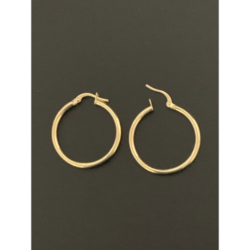 18K Gold Earrings Hoops Loops 1.59 grams - Rafant