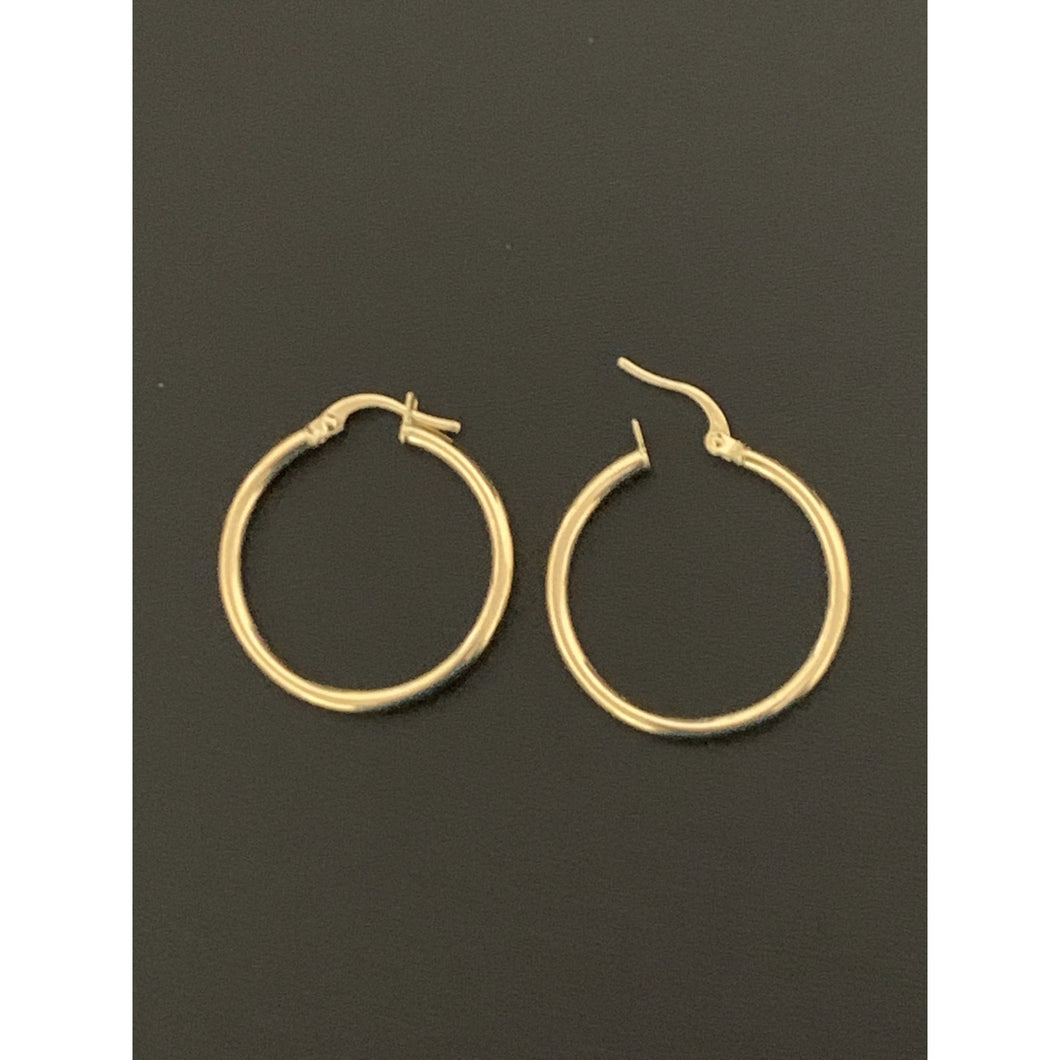 18K Gold Earrings Hoops Loops 1.59 grams - Rafant